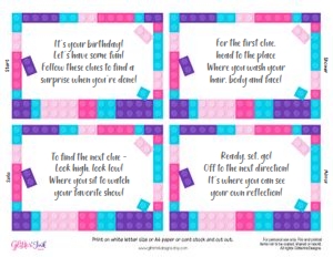 Building block scavenger hunt PINK design preview