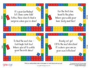 Building block scavenger hunt BLUE design preview