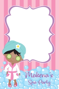Spa party bubbles photo booth frame AA design preview