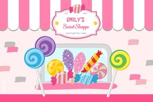 Sweet Shoppe backdrop design preview