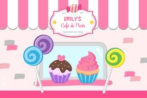 Cupcake Shop backdrop design preview