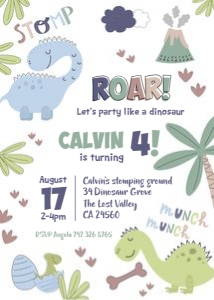 Dinosaur invitation: Dinosaur invitation