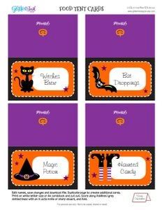halloween food cards1 design preview