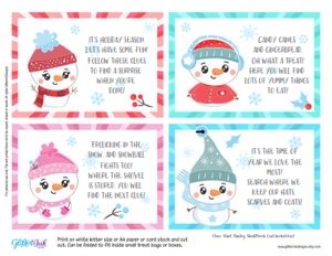 Snowman scavenger hunt design preview
