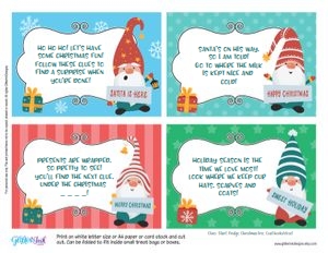 Santa scavenger hunt design preview