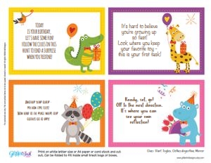 Animal birthday scavenger hunt: Animal birthday scavenger hunt