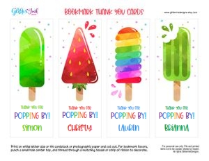 Popsicle bookmarks RED: Popsicle bookmarks RED