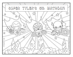 Super hero coloring page2: Super hero coloring page2