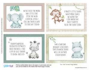 Gender reveal safari scavenger hunt: Gender reveal safari scavenger hunt