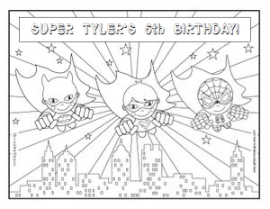 Super hero coloring page3 design preview