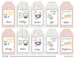 Easter basket gift tags: Easter gift tags