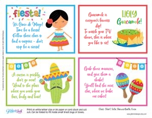 Cinco de Mayo scavenger hunt white: Cinco de Mayo scavenger hunt white