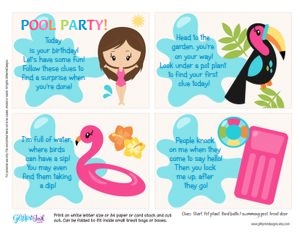 Pool party treasure hunt: Pool party treasure hunt