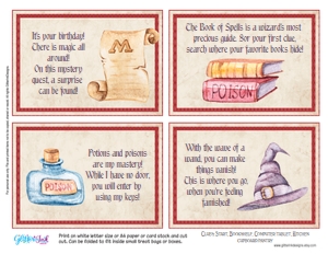 Wizard scavenger hunt design preview