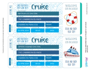 Trip reveal tickets CRUISE: Cruise reveal scavenger hunt