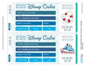 Trip reveal tickets DISNEY CRUISE: Cruise reveal scavenger hunt