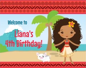 Moana party package design preview