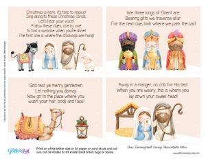 Nativity watercolor beige scavenger hunt: Nativity watercolor beige scavenger hunt