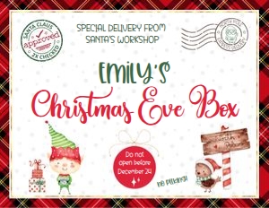 Christmas Eve box hunt plaid design preview