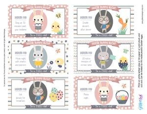 Outdoor Easter hunt and coupons scandi design preview