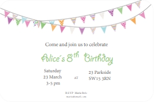 Bunting Invitation: Bunting Invitation