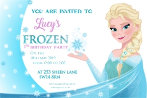 Frozen Elsa Invitation design preview