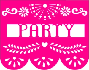 Papel Picado Cake Topper design preview