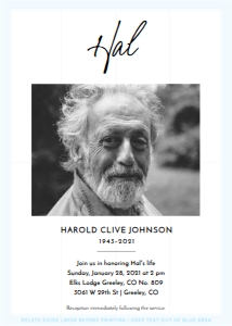 Classic Nickname Memorial Invitation Vertical design preview