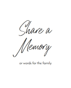 Classic Nickname Share a Memory Sign: Classic Nickname Memorial Template Bundle