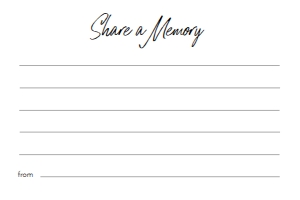 Classic Nickname Share a Memory Card: Classic Nickname Memorial Template Bundle