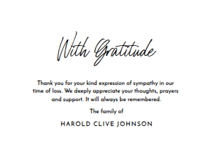 Classic Nickname Thank You 5.5 x 4.25 Flat Horizontal: Classic Nickname Memorial Template Bundle
