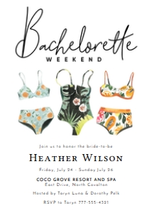 Bachelorette-Swimsuit Invite design preview