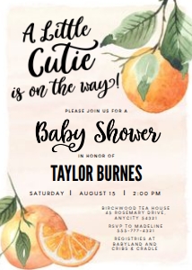 Oranges 1-Baby Shower design preview