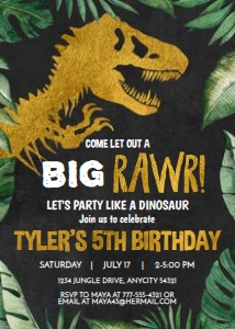 Dinosaur 12-Birthday design preview