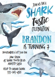 Shark 1-Birthday design preview