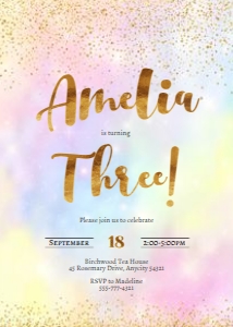 Rainbow and Gold - Birthday: Rainbow and Gold - Birthday