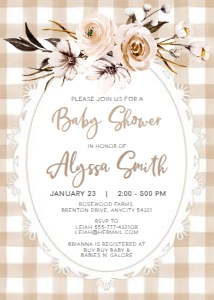 Country Style Baby Shower design preview