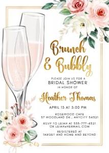 Brunch and Bubbly 3 - Pink Floral design preview