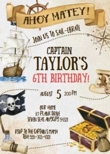Pirate 9a - invitation: Pirate 9a - invitation