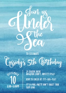 Pool Party 8 - Birthday design preview
