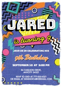 90s Birthday 1 design preview