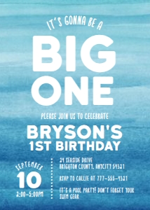 Pool Party - Boy - Birthday design preview