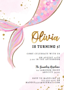Mermaid 7 - Birthday design preview