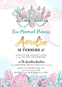 Mermaid 8 - Birthday design preview