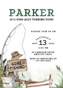 Fishing 2 - Birthday design preview