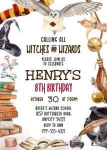 Wizard 5 - Birthday design preview