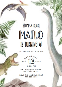 15. Dinosaur - Birthday design preview