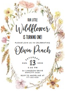 Wildflower 1 - Birthday design preview