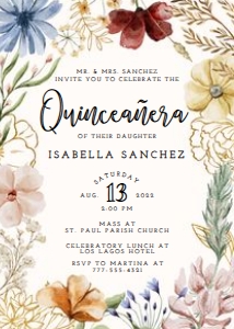 Wildflower 2 - Quinceañera design preview