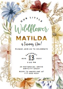 Wildflower 3 - Birthday design preview